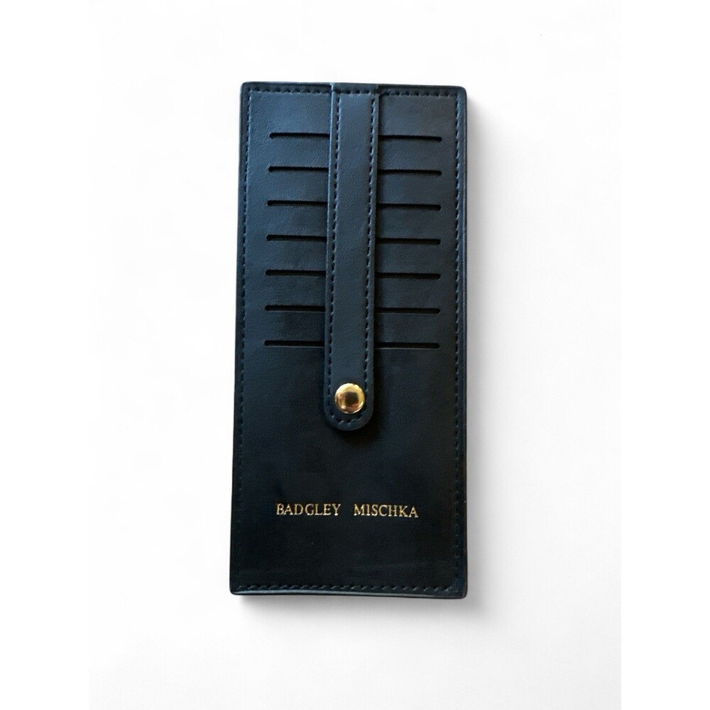 NEW Badgley Miscka Black Simple Cards Holder 7 Card Slots